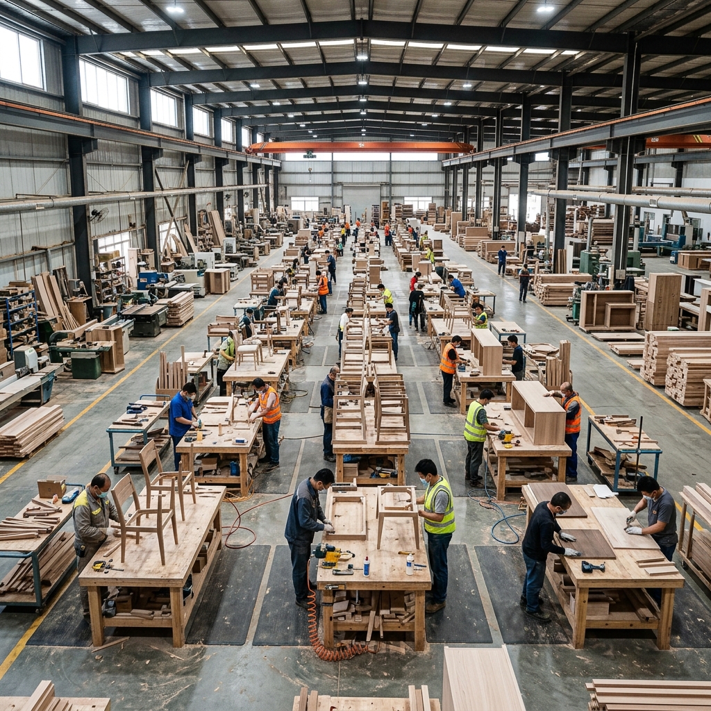 Large furniture manufacturing floor